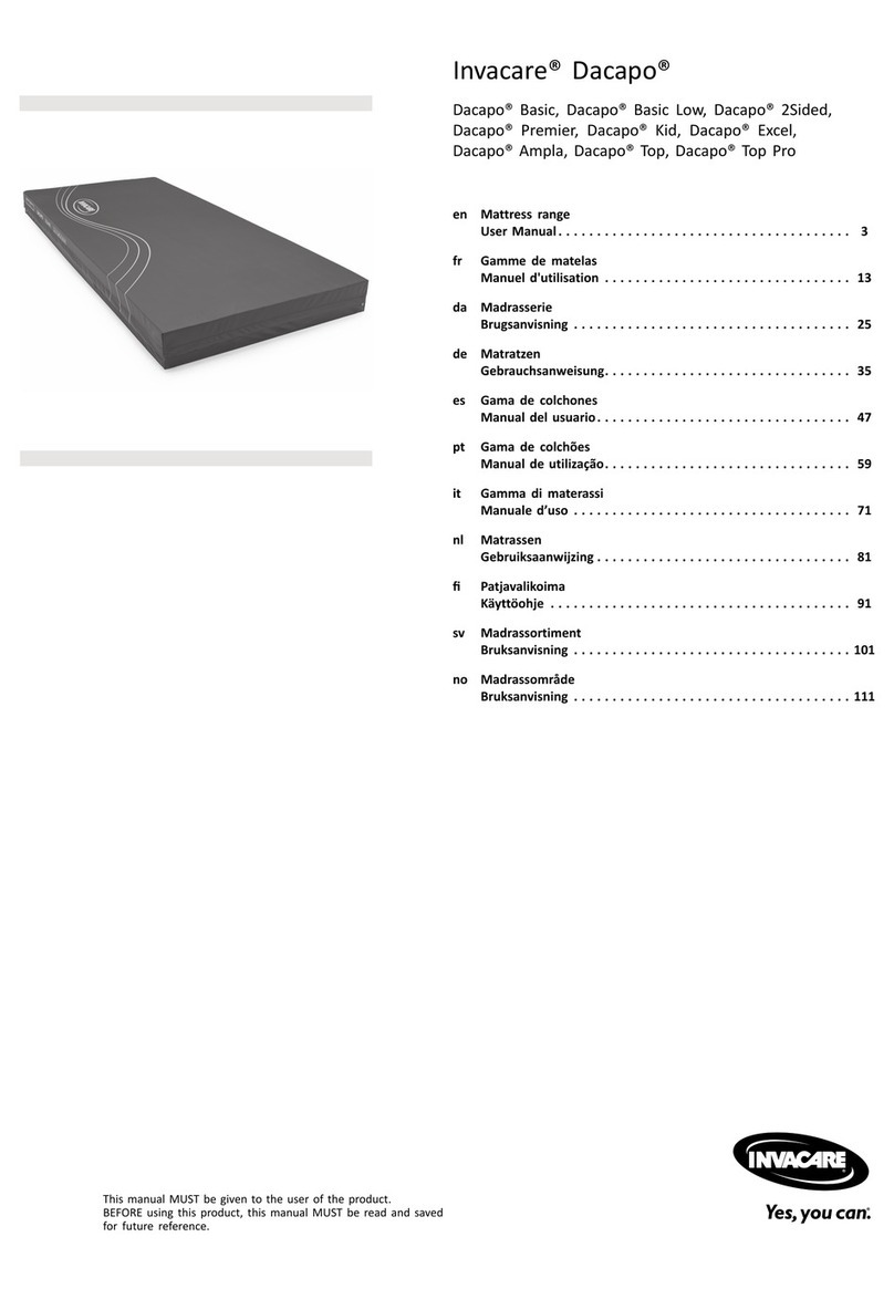 Invacare Dacapo Basic User manual Invacare Dacapo Basic User manual