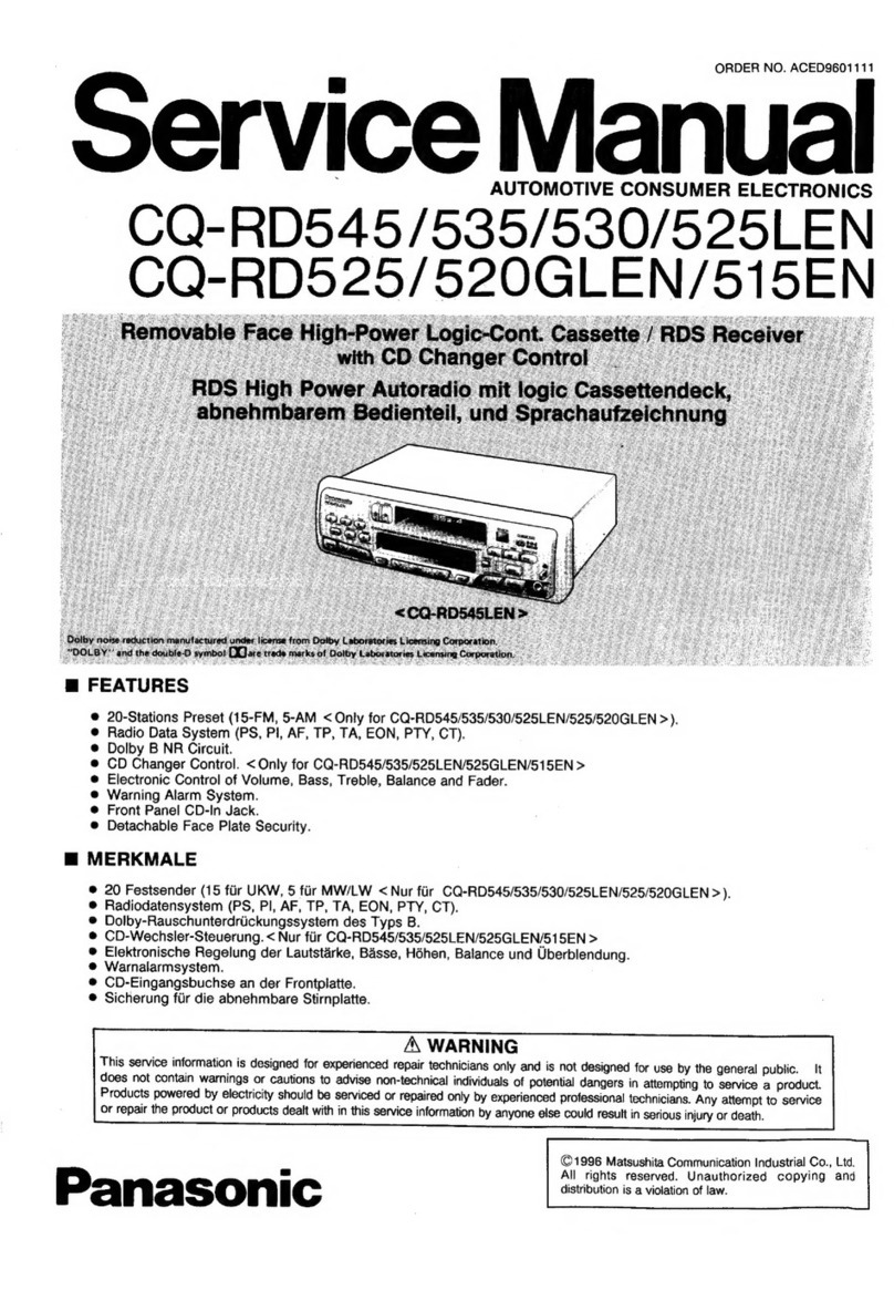 Panasonic CQ-RD545LEN User manual