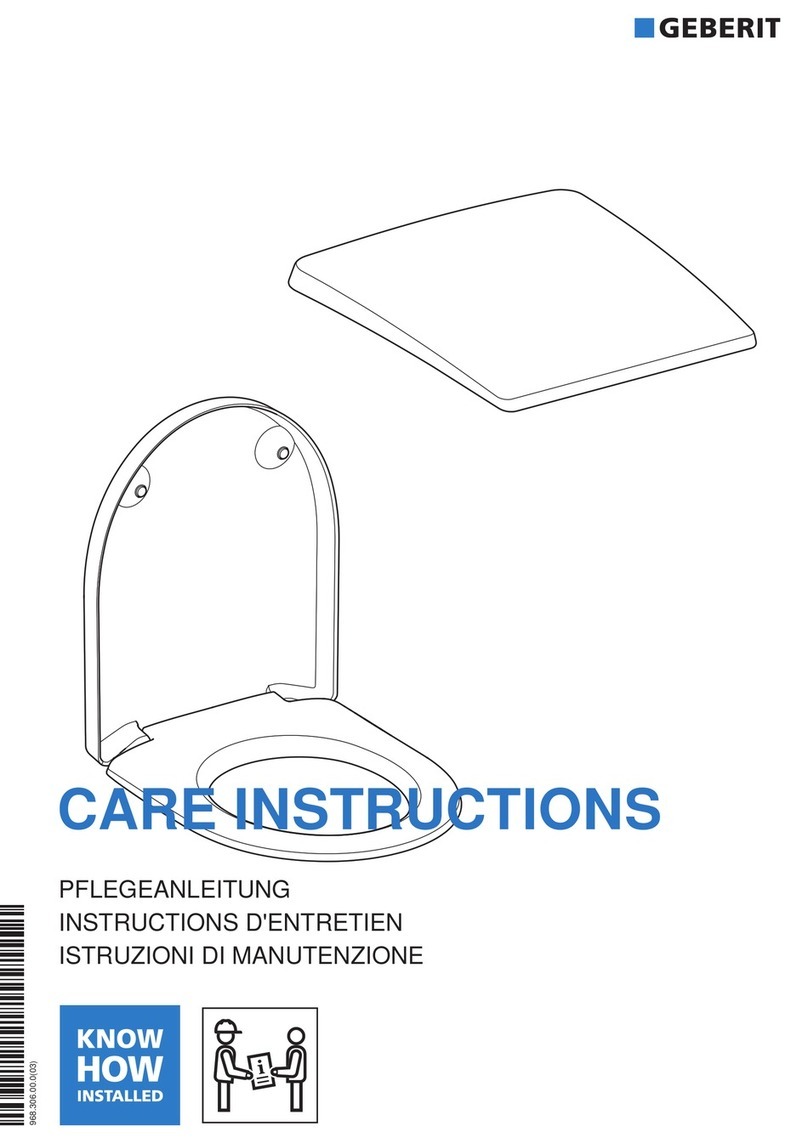 Geberit Kind 573360000 Care Instructions