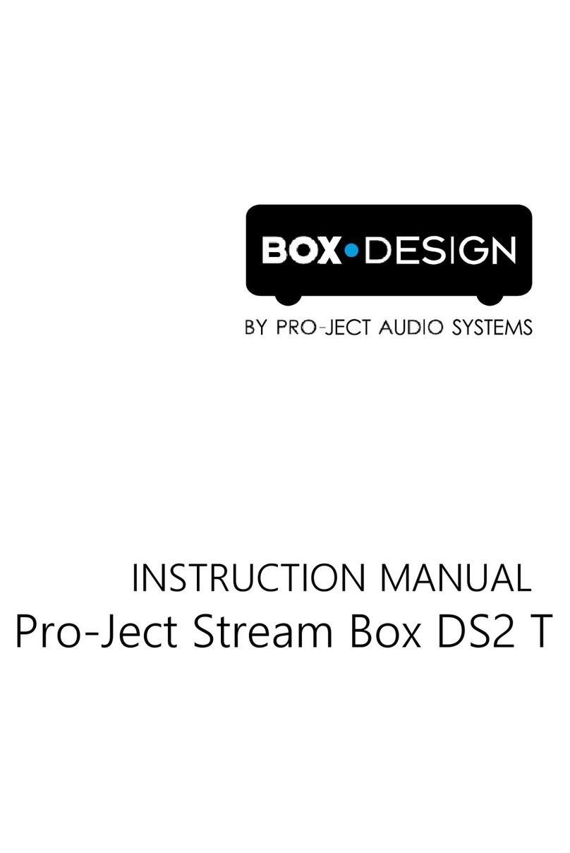 Pro-Ject Audio Systems BOX DESIGN Stream Box DS2 T instruction manual Pro-Ject Audio Systems BOX DESIGN Stream Box DS2 T instruction manual