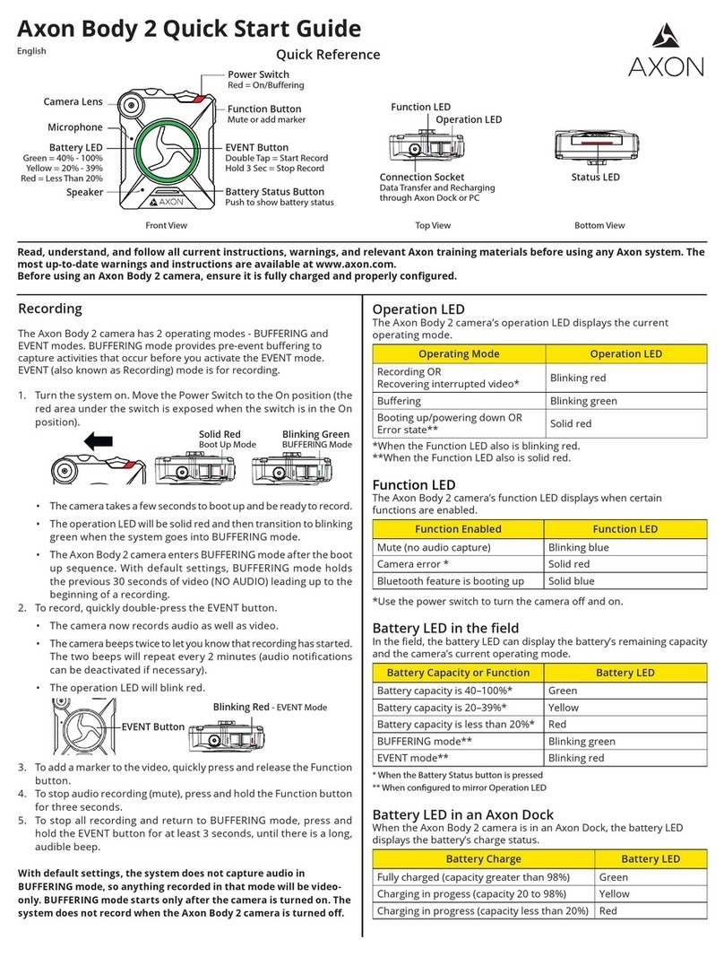 Axon Body 2 quick start guide