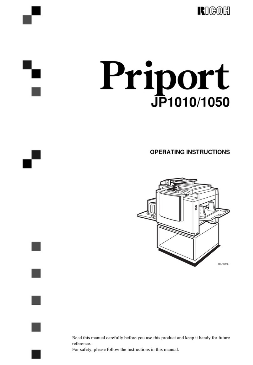 Ricoh Priport JP1010 operating instructions