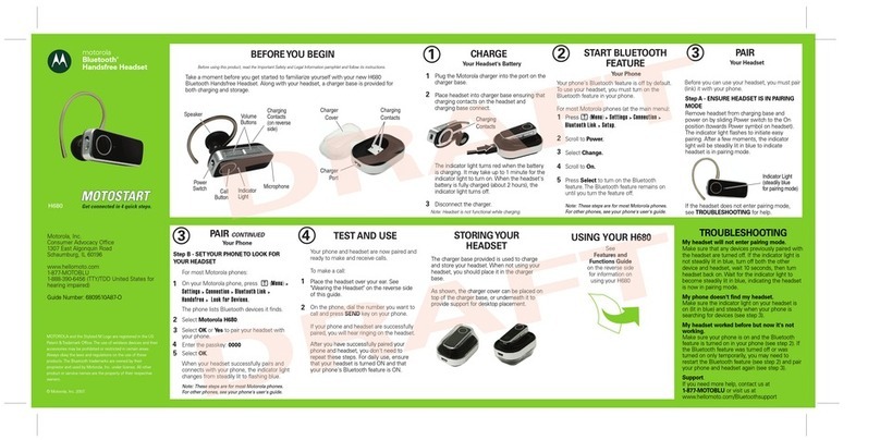 Motorola MOTOSTART H680 instruction manual