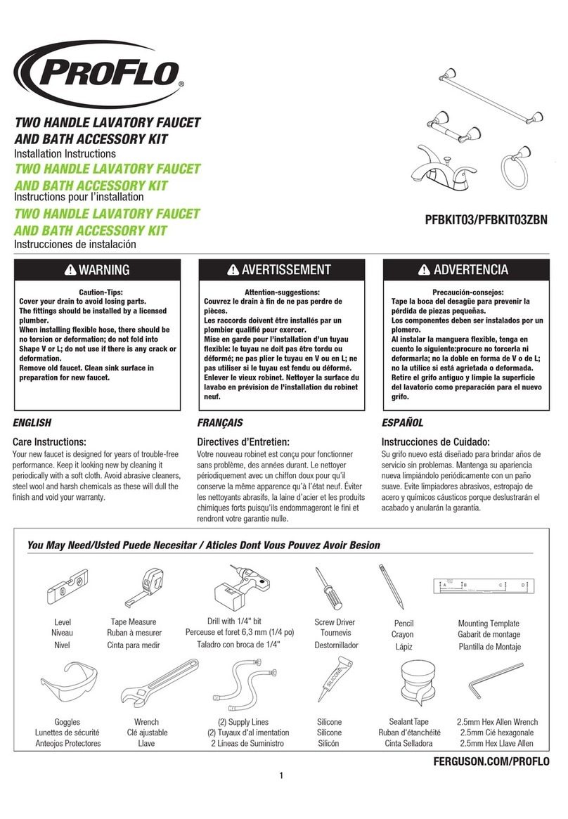 ProFlo PFBKIT03 installation instructions ProFlo PFBKIT03 installation instructions