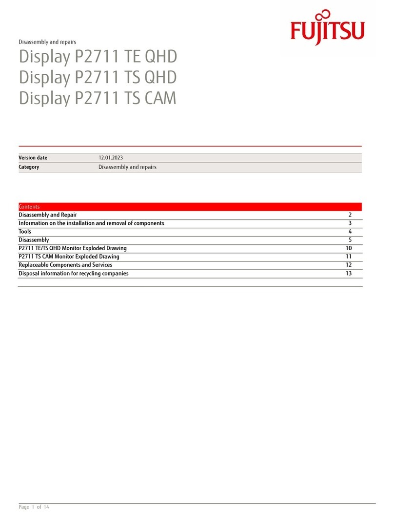 Fujitsu P2711 TE QHD Installation instructions