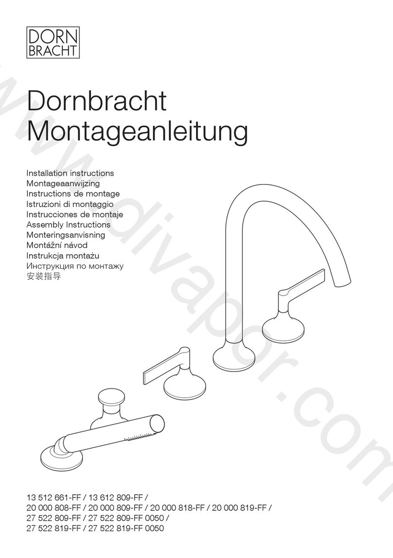 Dornbracht 27 522 809-FF 0050 installation instructions Dornbracht 27 522 809-FF 0050 installation instructions