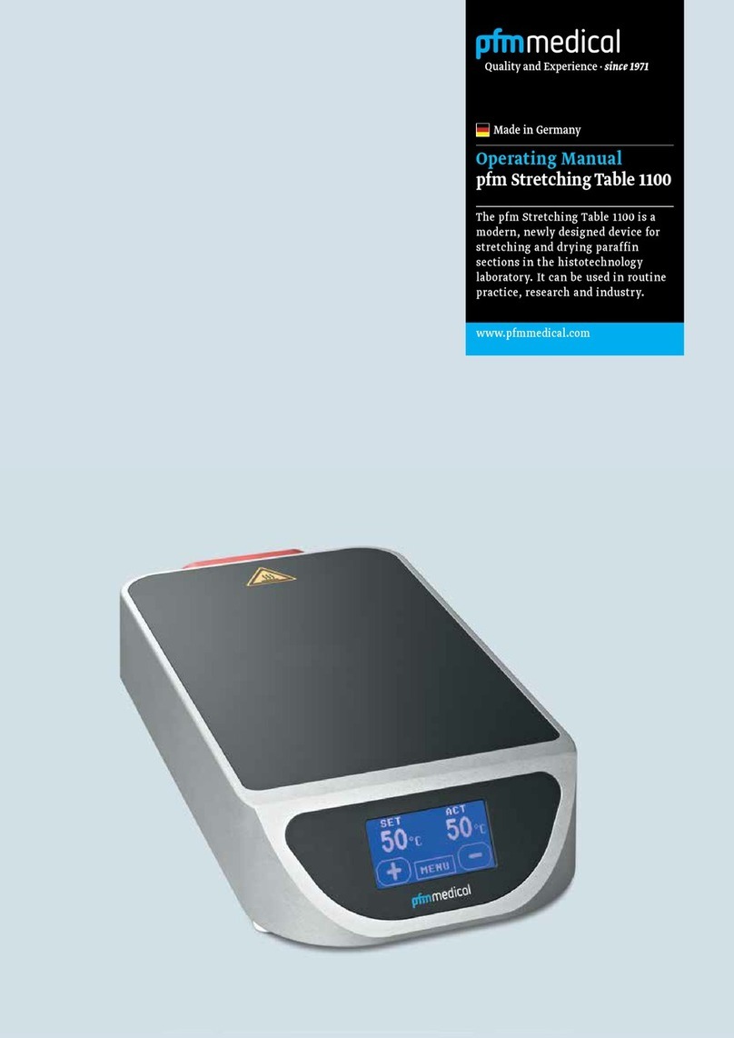 PFM Medical pfm Stretching Table 1100 operating manual