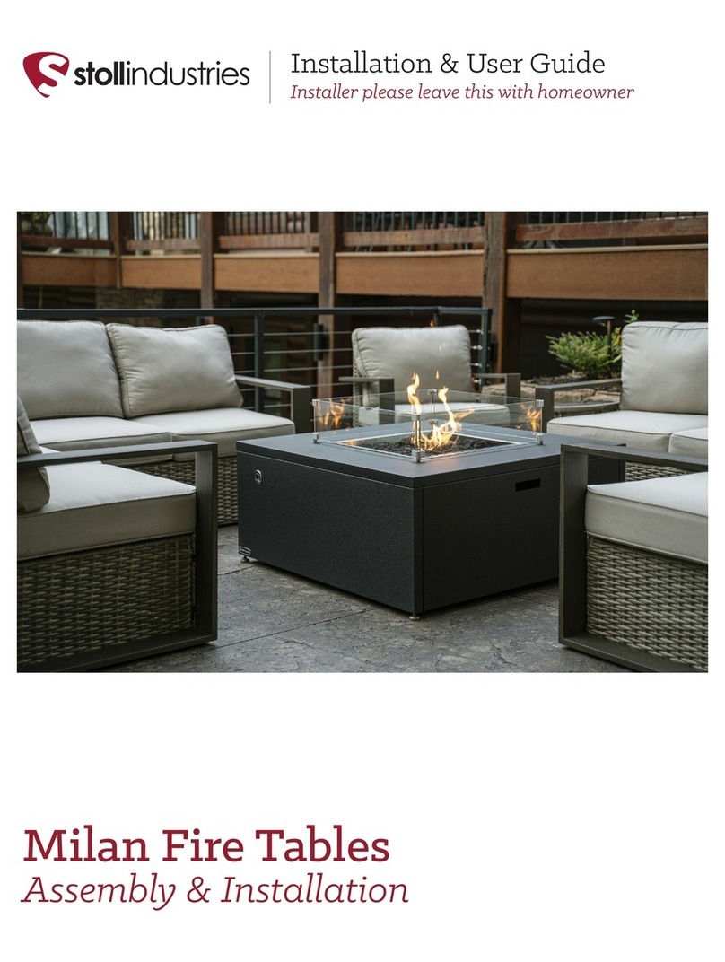 Stoll Milan Fire Table Installation & user guide