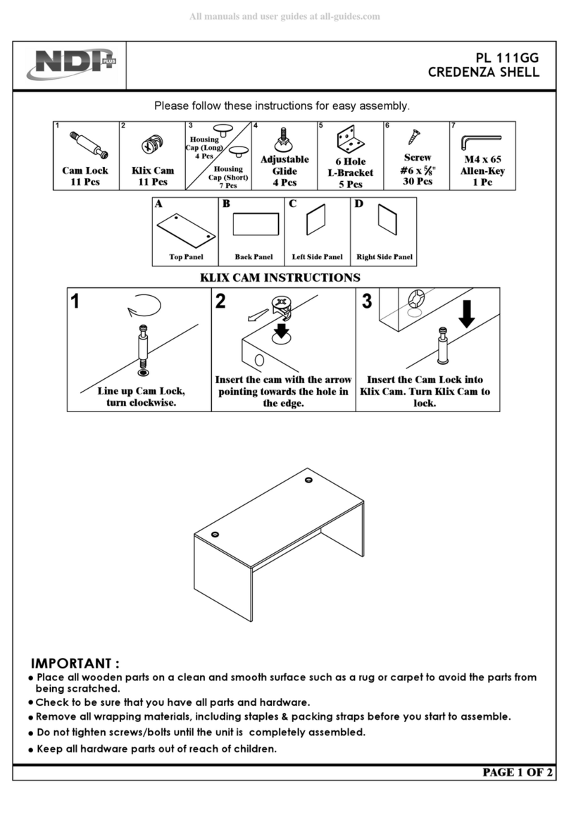 NDI CREDENZA SHELL PL 111GG Quick start manual NDI CREDENZA SHELL PL 111GG Quick start manual
