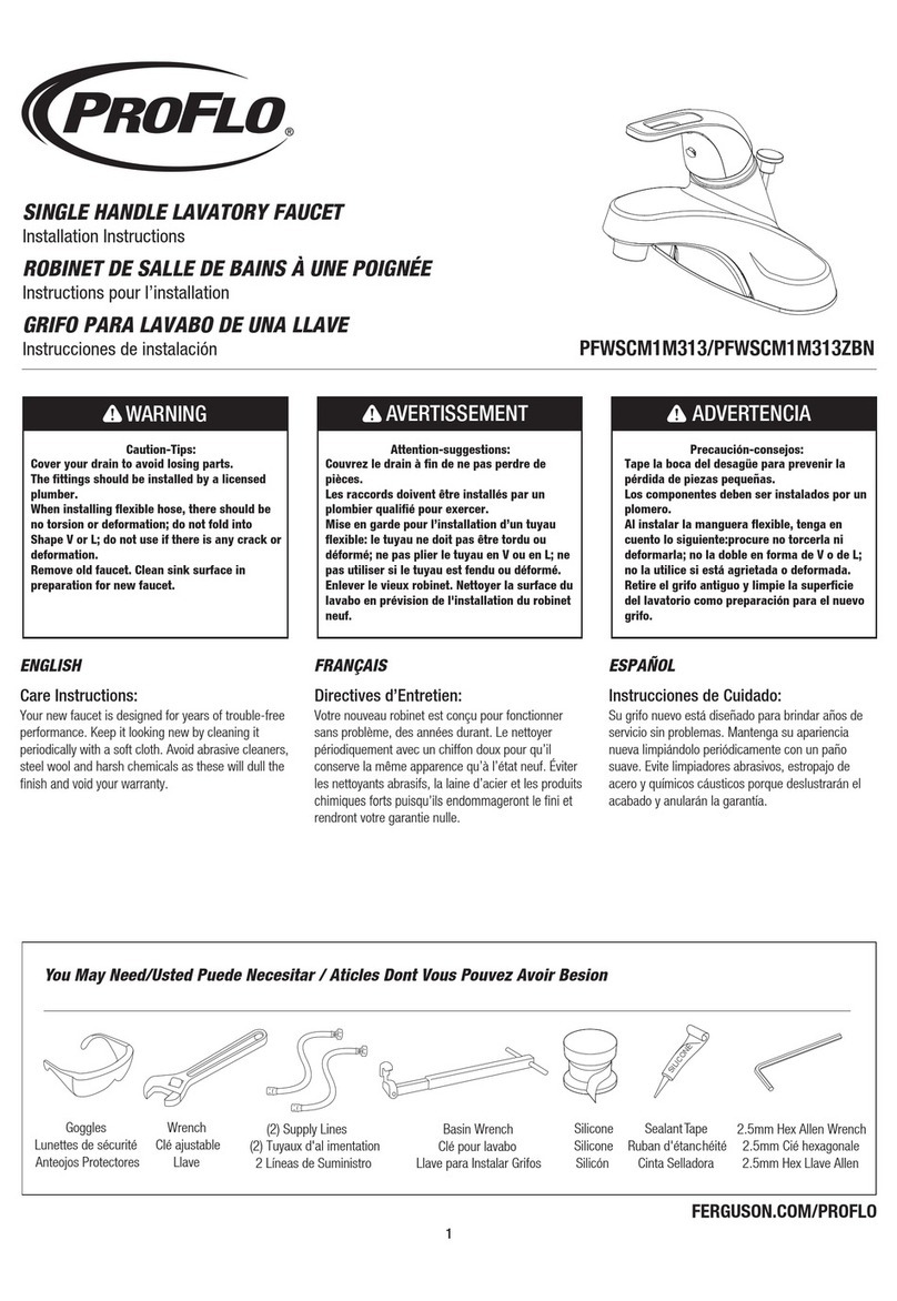 ProFlo PFWSCM1M313 User manual