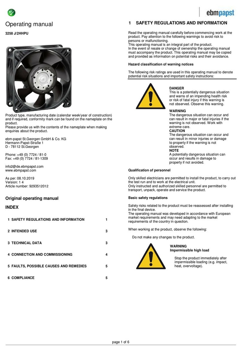 Ebmpapst 3258 J/2HHPU User manual