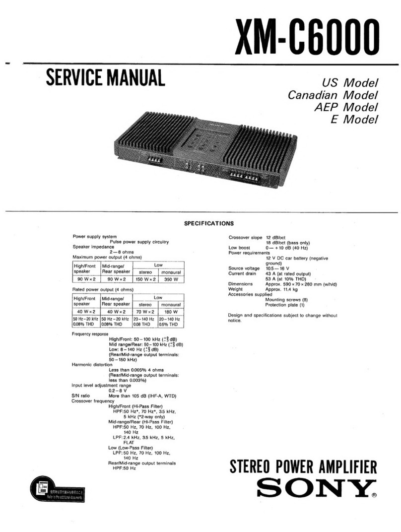 Sony XM-C6000 User manual