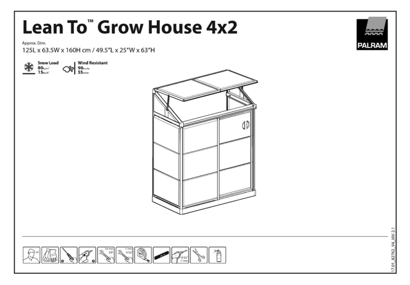 Palram Lean To Grow House 4x2 manual