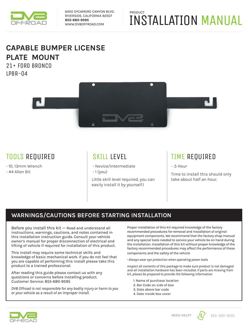 DV8 OFFROAD LPBR-04 installation manual