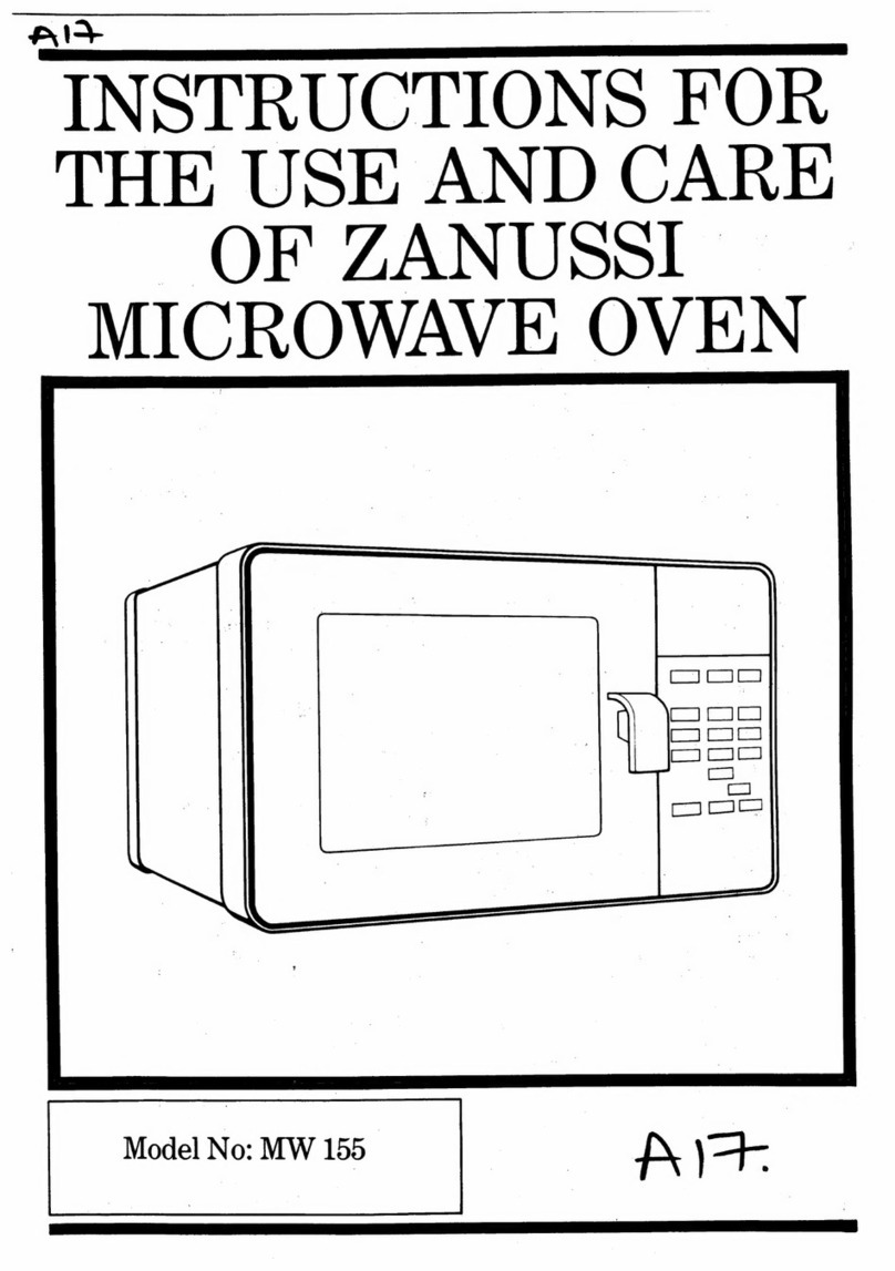 Zanussi MW155 Instructions for the use and care