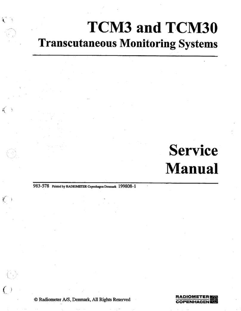 RADIOMETER TCM3 User manual