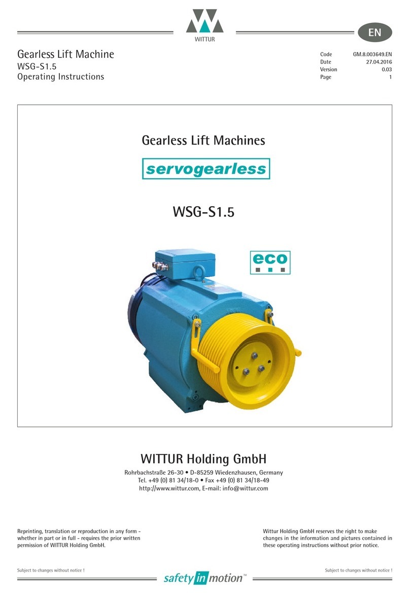 WITTUR servogearless WSG-S1.5 instruction manual