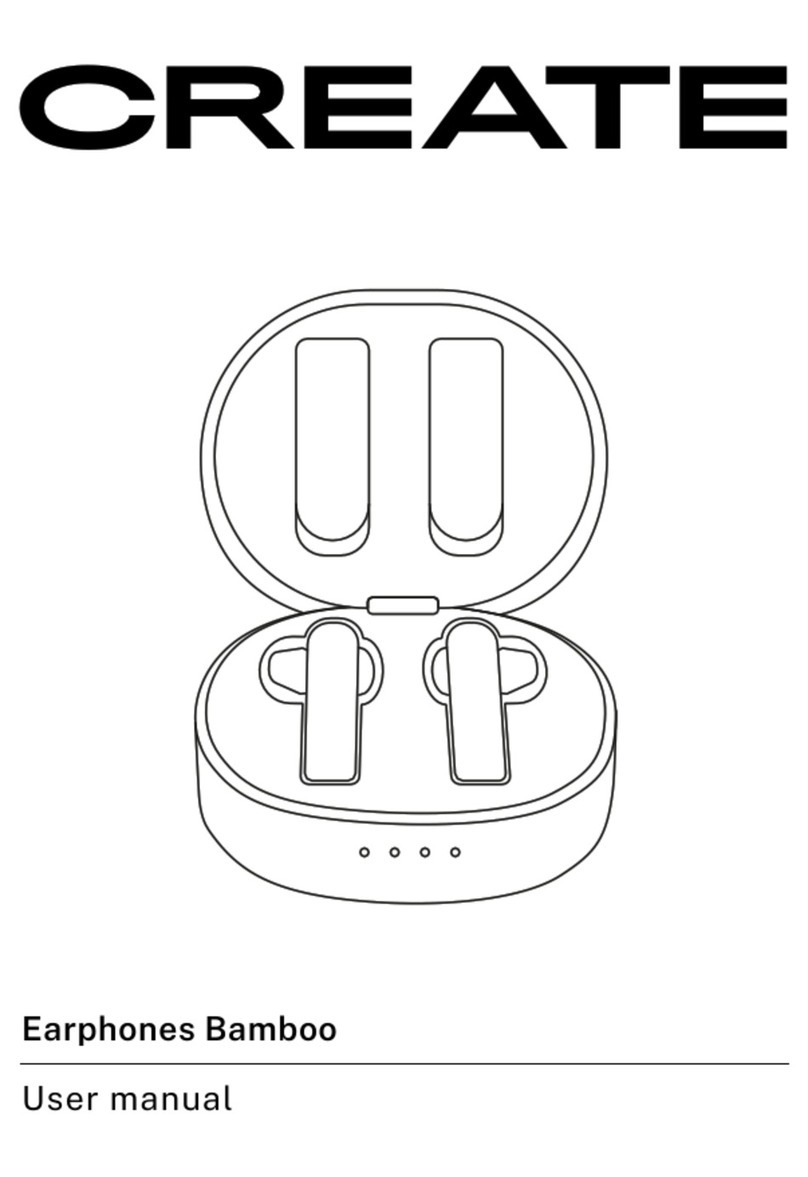Create Earphones Bamboo user manual