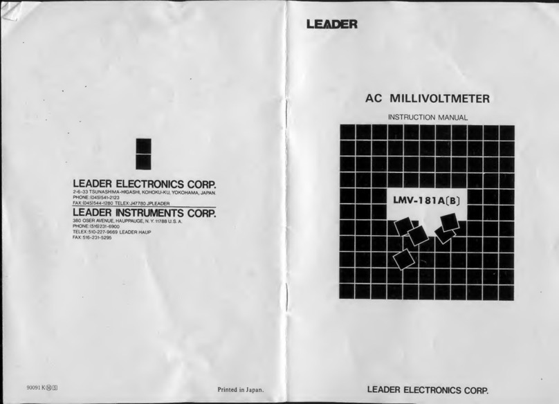 Leader Electronics Corp. LMV-181A instruction manual