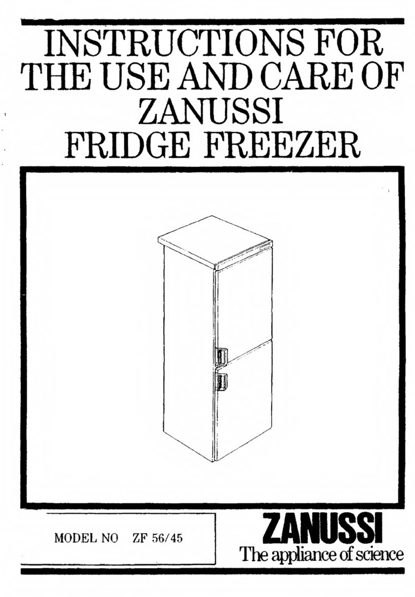 Zanussi ZF 56/45 Instructions for the use and care Zanussi ZF 56/45 Instructions for the use and care