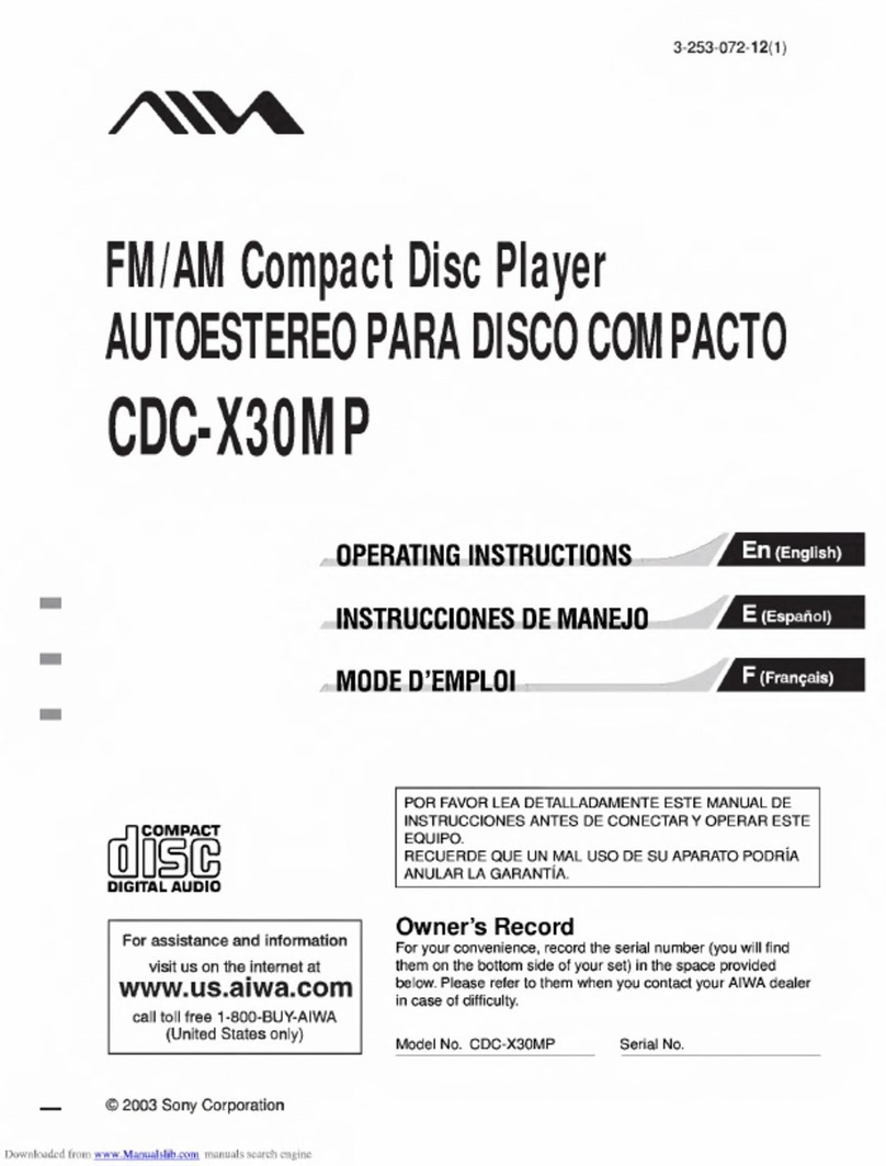 Sony CDC-X30MP User manual