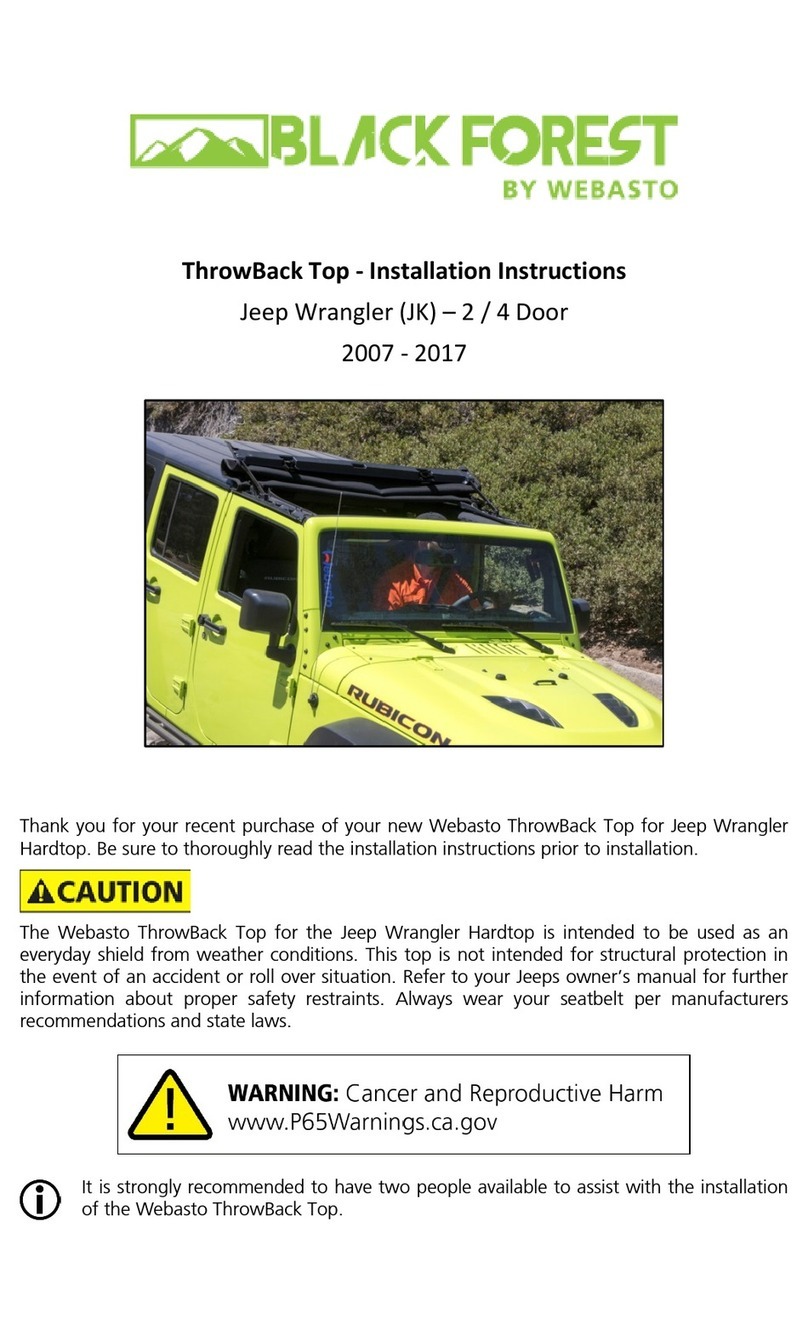 Webasto Black Forest ThrowBack Top installation instructions