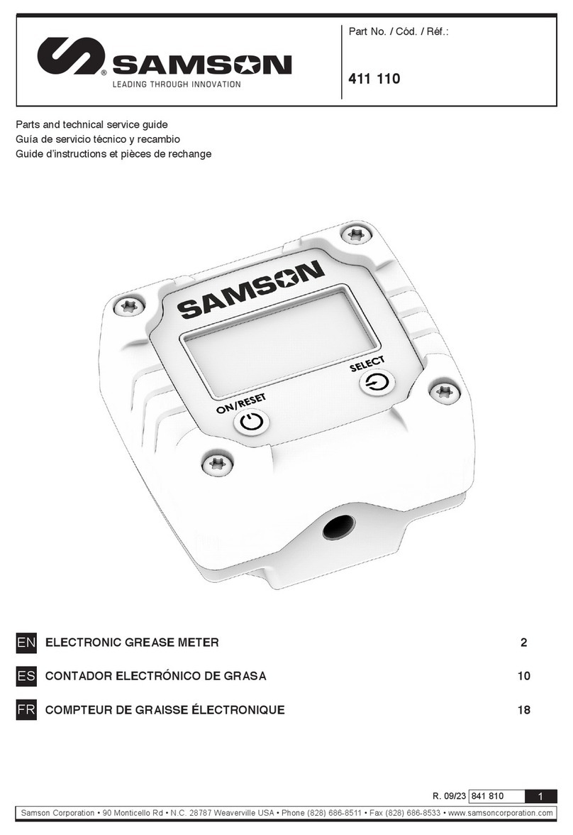 Samson 411 110 Parts and technical service guide Samson 411 110 Parts and technical service guide