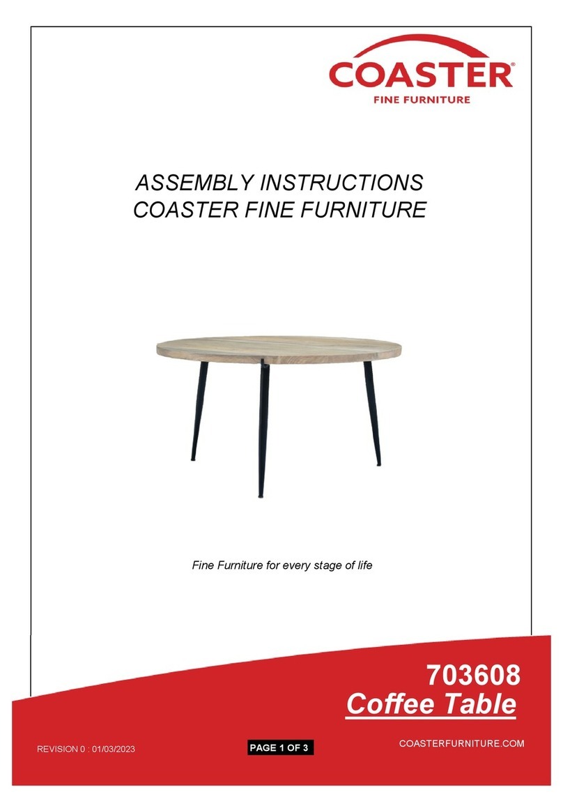 Coaster Pilar 703608 Assembly instructions Coaster Pilar 703608 Assembly instructions