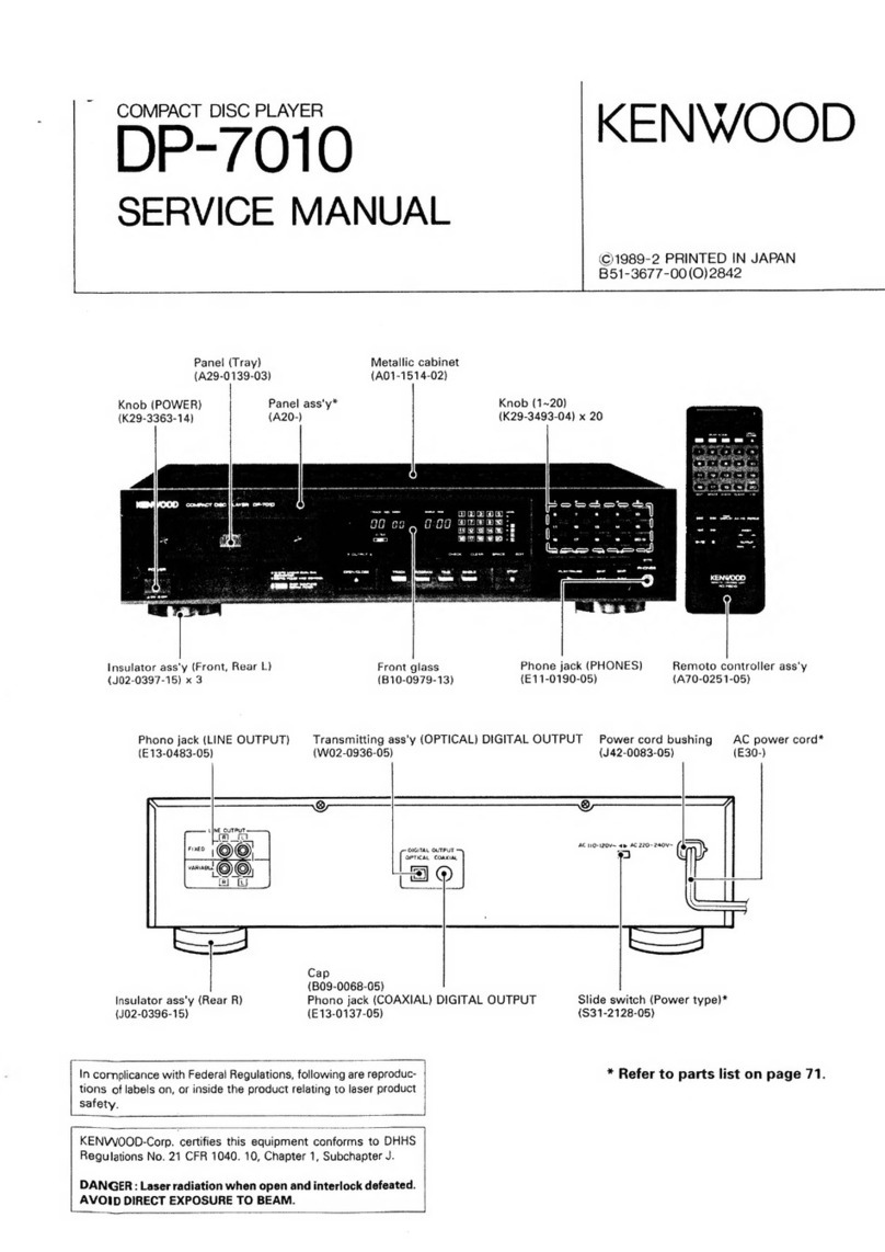 Kenwood DP-7010 User manual