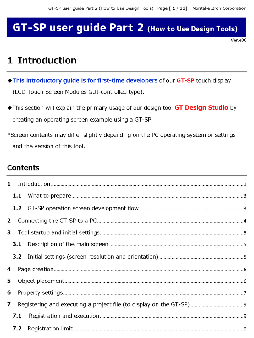 Noritake GT-SP Series user guide