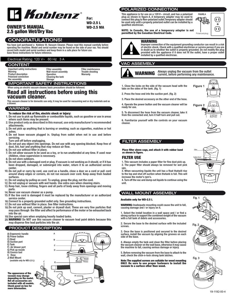Koblenz WD-2.5 L User manual Koblenz WD-2.5 L User manual