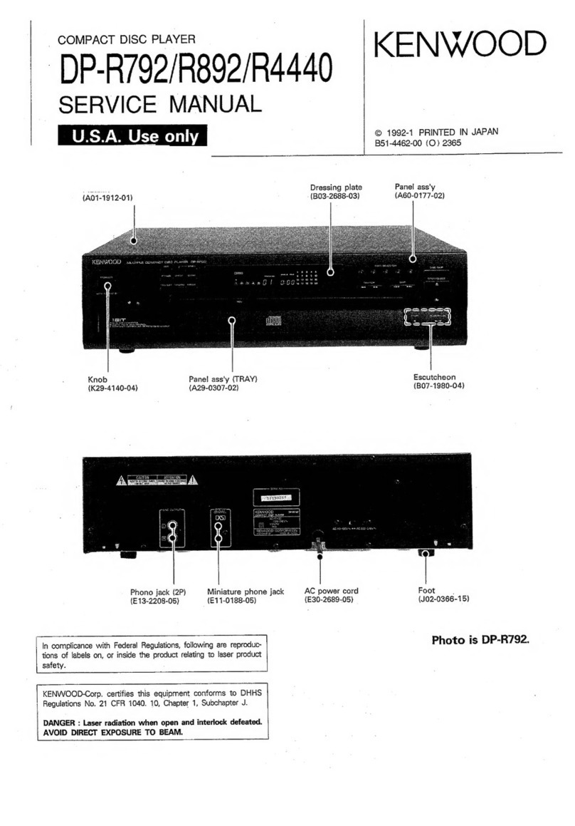 Kenwood DP-R792 User manual
