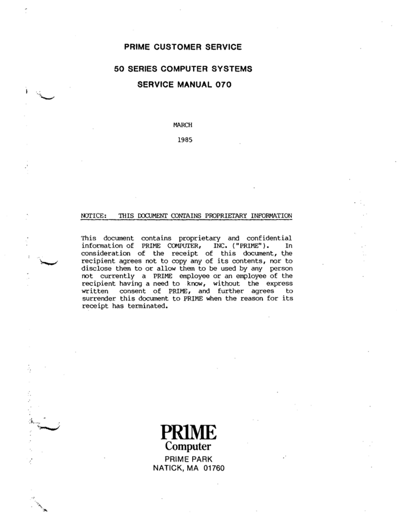 Prime Computer 50 Series Service manual