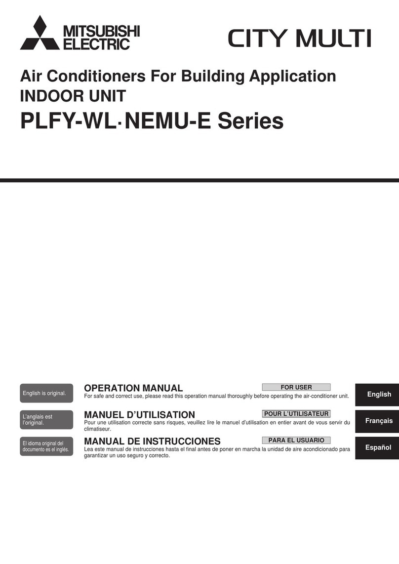 Mitsubishi Electric CITY MULTI PLFY-WL-NEMU-E Series User manual