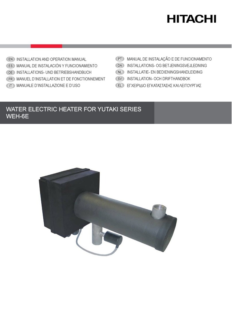 Hitachi WEH-6E Installation and operation manual