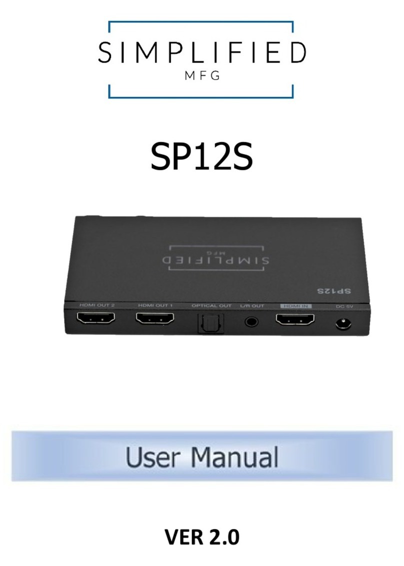 Simplified MFG SP12S User manual