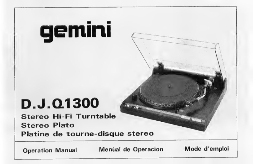Gemini DJ Q1300 User manual Gemini DJ Q1300 User manual