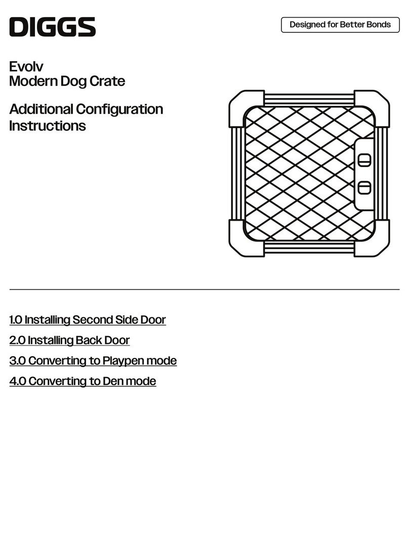 Diggs Evolv Modern Dog Crate Configuration instructions