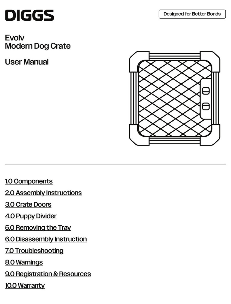 Diggs Evolv Modern Dog Crate User manual
