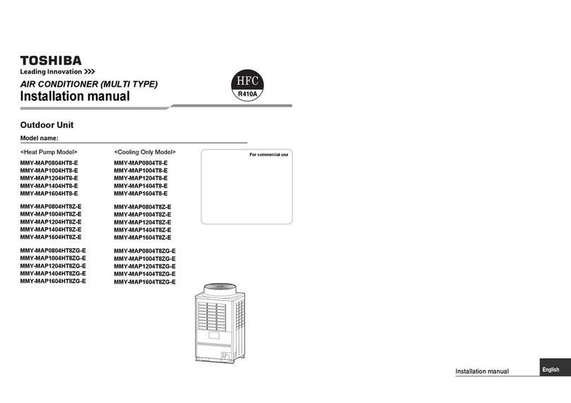 Toshiba MMY-MAP0804HT8-E User manual