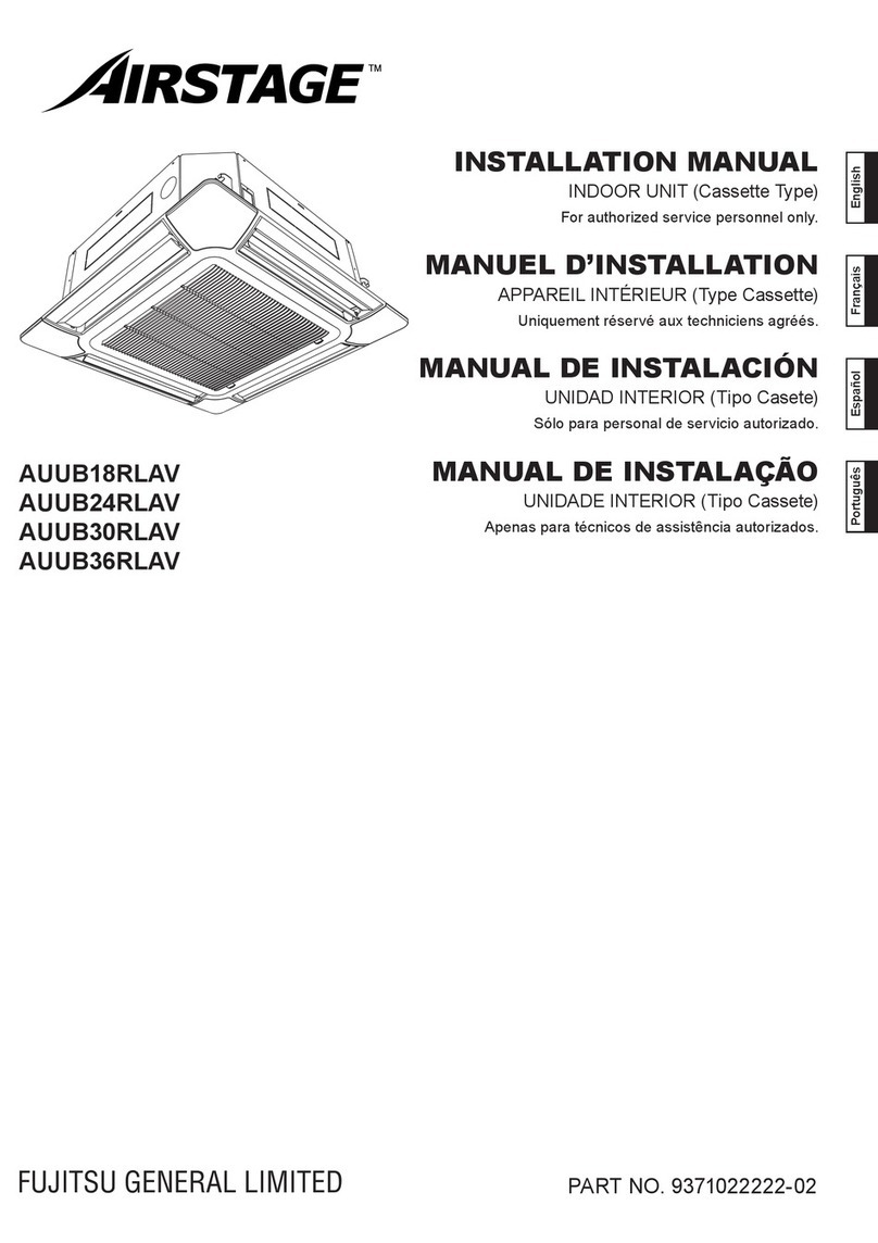 Fujitsu AIRSTAGE AUUB18RLAV User manual