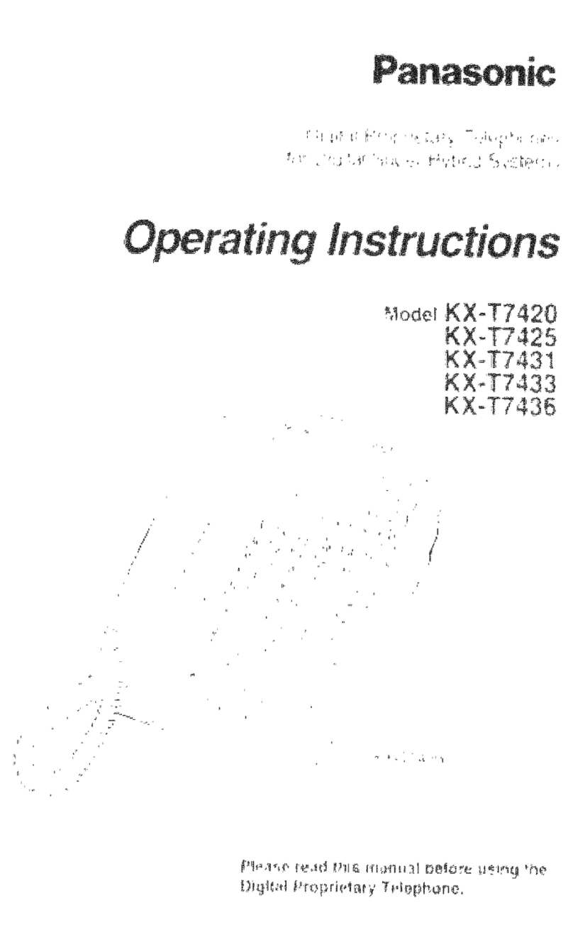 Panasonic KX-T7420 operating instructions