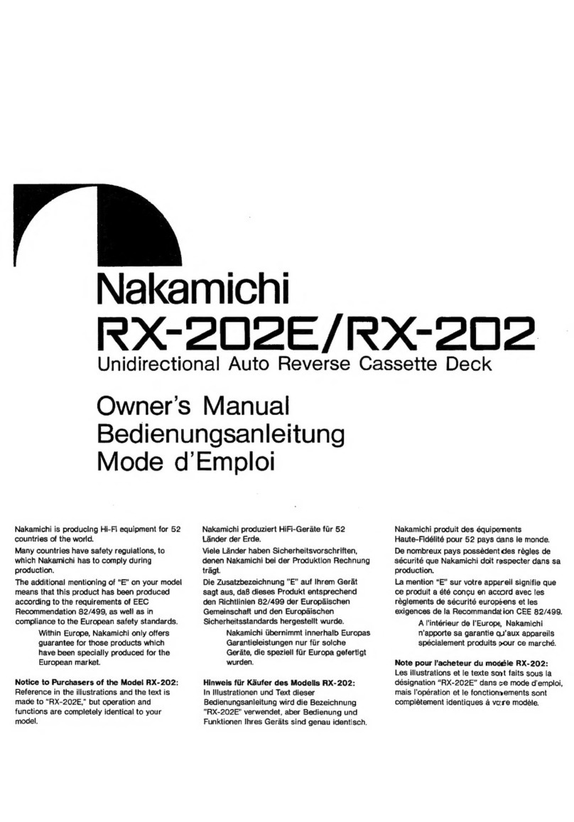 Nakamichi RX-202E owner's manual