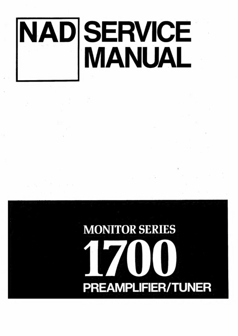 NAD 1700 User manual