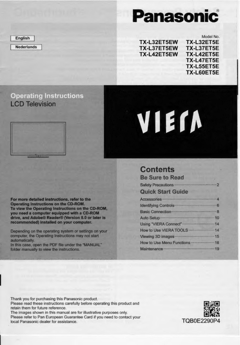 Panasonic Viera TX-L32ET5EW User manual