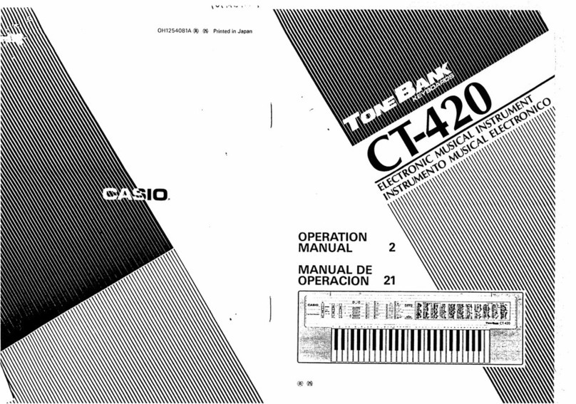 Casio ToneBank CT-420 User manual Casio ToneBank CT-420 User manual