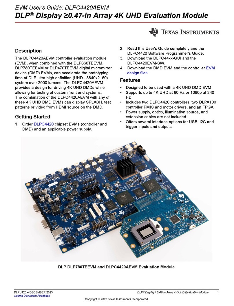Texas Instruments DLP DLPC4420AEVM User manual Texas Instruments DLP DLPC4420AEVM User manual