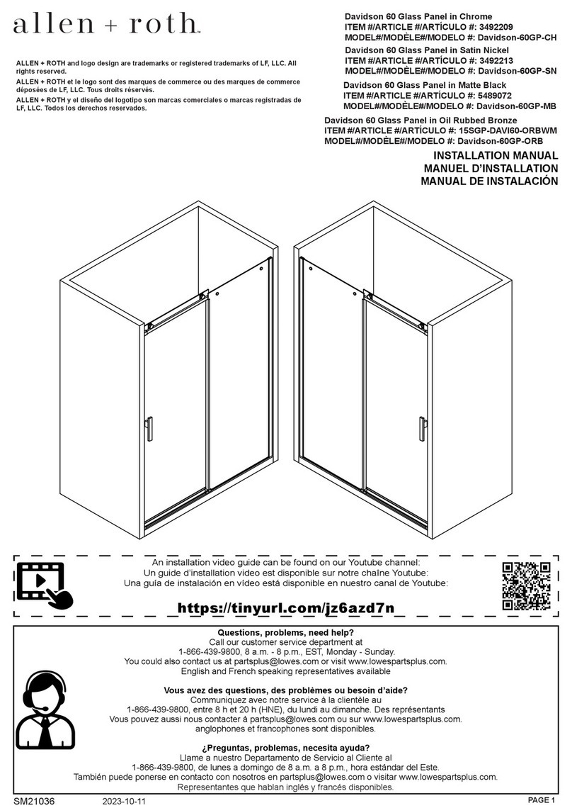 Allen + Roth Davidson-60GP-CH installation manual