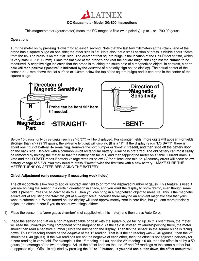LATNEX DG-800 instructions