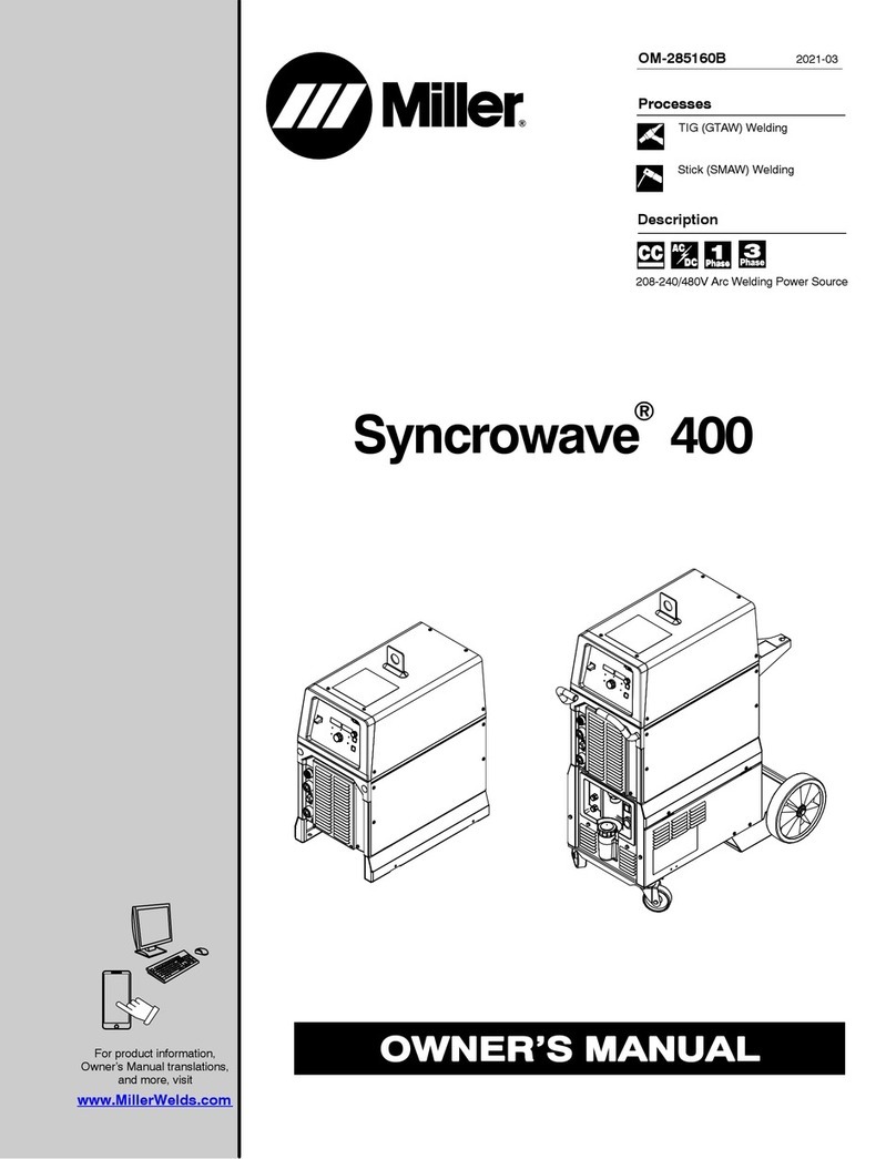 Miller Syncrowave 400 User manual